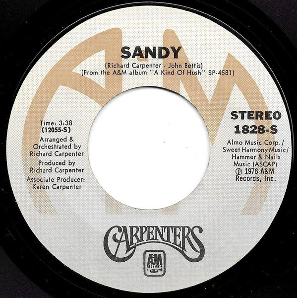Carpenters : I Need To Be In Love (7", Single, Styrene, Ter)