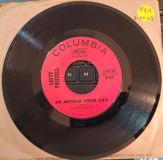 Lefty Frizzell : An Article From Life / Only Way To Fly (7", Single)