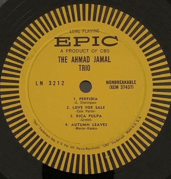 The Ahmad Jamal Trio* : The Ahmad Jamal Trio (LP, Album, Mono)
