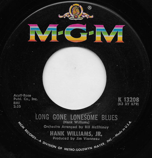 Hank Williams, Jr.* : Long Gone Lonesome Blues (7", Single)