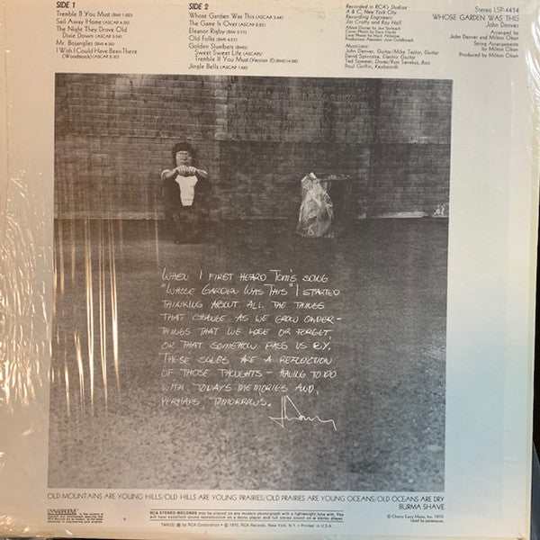 John Denver : Whose Garden Was This (LP, Album, Hol)