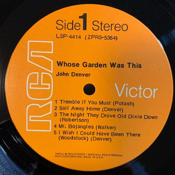 John Denver : Whose Garden Was This (LP, Album, Hol)