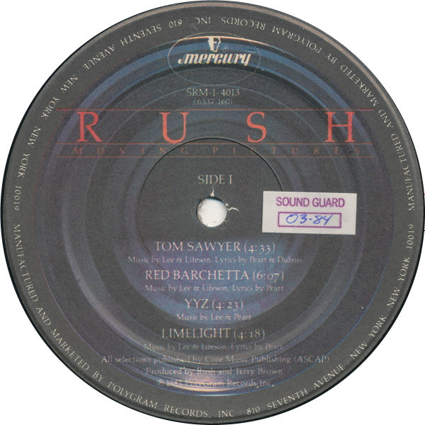 Rush : Moving Pictures (LP, Album, Kee)