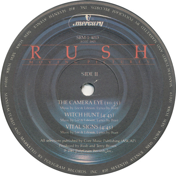 Rush : Moving Pictures (LP, Album, Kee)