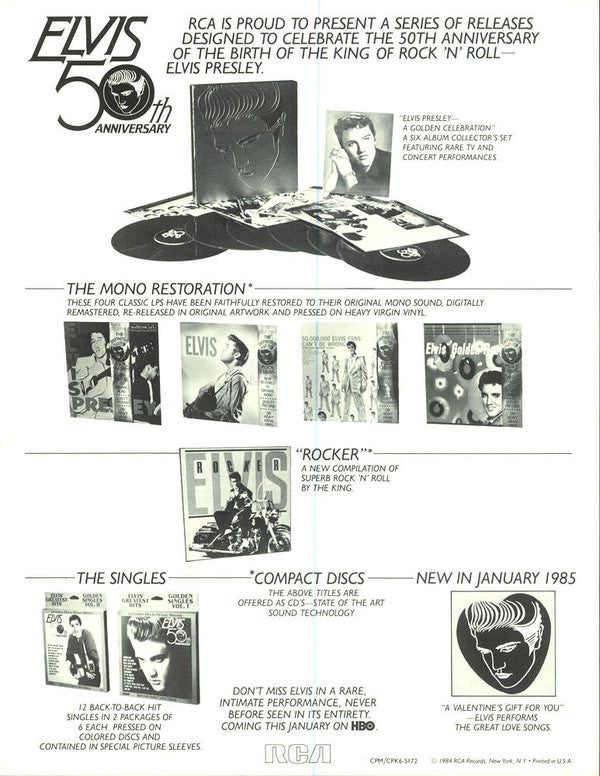 Elvis Presley : A Golden Celebration (6xCass, Mono, Dol + Box, Comp, Num)