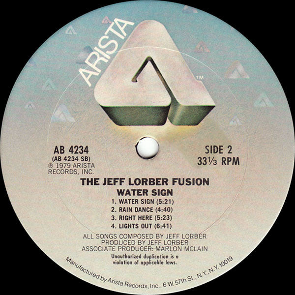 The Jeff Lorber Fusion : Water Sign (LP, Album, Ter)
