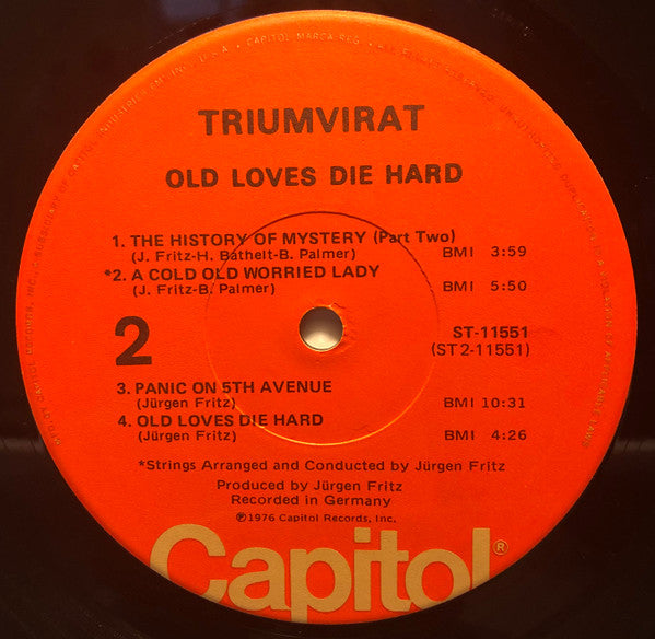 Triumvirat : Old Loves Die Hard (LP, Album, Jac)