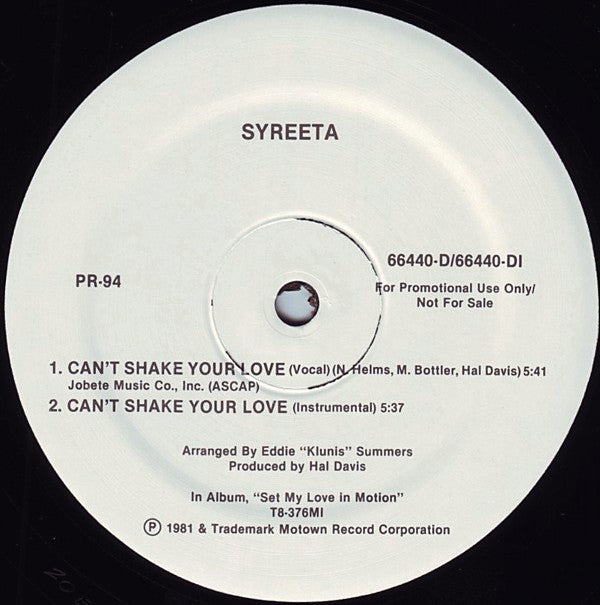 Syreeta : Move It, Do It / Can't Shake Your Love (12", Promo)