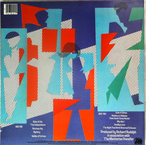 The Manhattan Transfer : Bodies And Souls (LP, Album, AR )