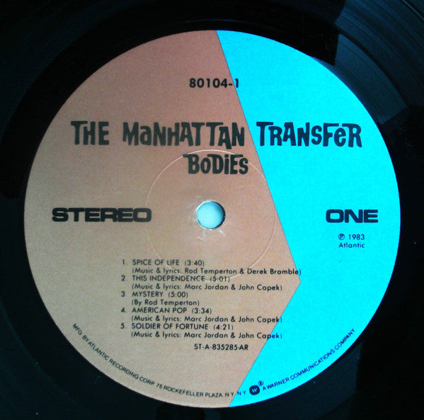 The Manhattan Transfer : Bodies And Souls (LP, Album, AR )