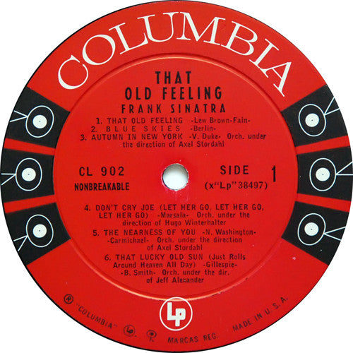 Frank Sinatra : That Old Feeling (LP, Comp, Mono)