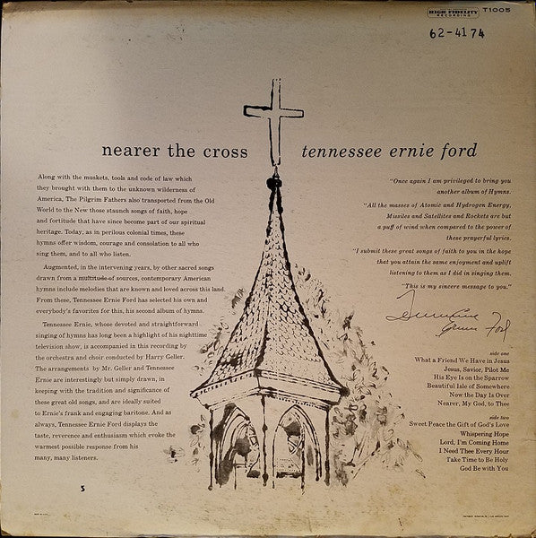 Tennessee Ernie Ford : Nearer The Cross (LP, Mono, RP, Los)