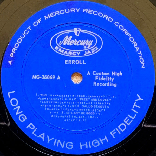 Erroll Garner : Erroll (LP, Album, Mono, RP, Ind)