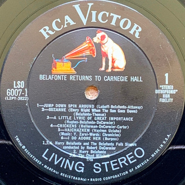 Harry Belafonte With Odetta ~ Miriam Makeba ~ The Chad Mitchell Trio ~ The Belafonte Folk Singers : Belafonte Returns To Carnegie Hall (2xLP, Album, RP, Hol)