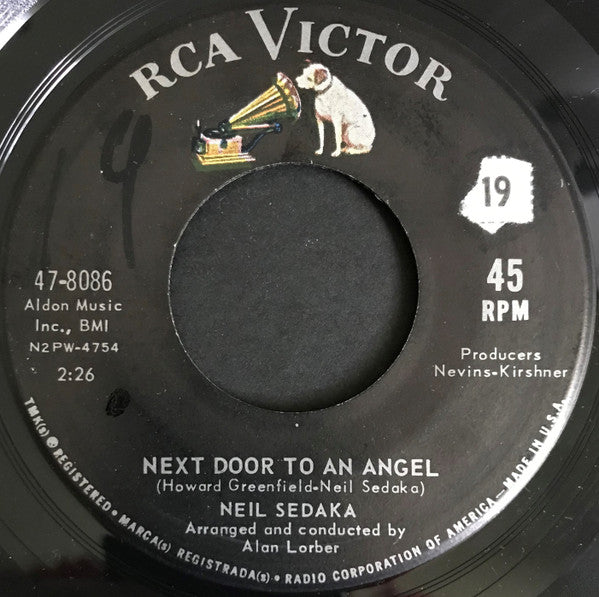 Neil Sedaka : Next Door To An Angel (7", Single, Roc)