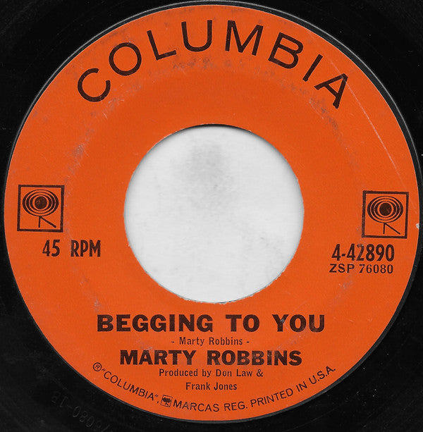 Marty Robbins : Begging To You / Over High Mountain (7", Single, Hol)