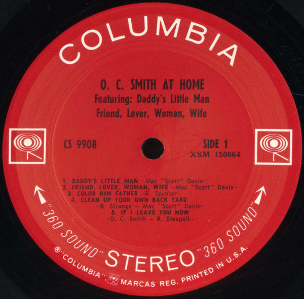 O.C. Smith* : O.C. Smith At Home (LP, Album, Pit)