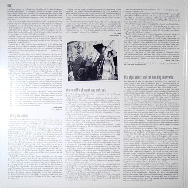 The Thelonious Monk Quartet With John Coltrane : At Carnegie Hall (LP, Album, Mono, 200)