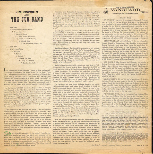 Jim Kweskin & The Jug Band : Jim Kweskin And The Jug Band (LP, Album, Mono, RE)