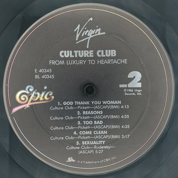 Culture Club : From Luxury To Heartache (LP, Album)