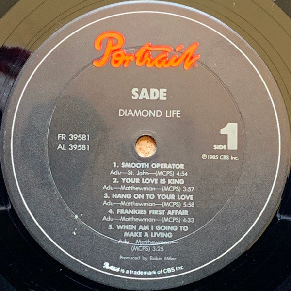 Sade : Diamond Life (LP, Album, RP, Pit)
