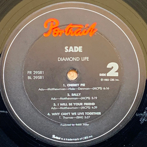 Sade : Diamond Life (LP, Album, RP, Pit)