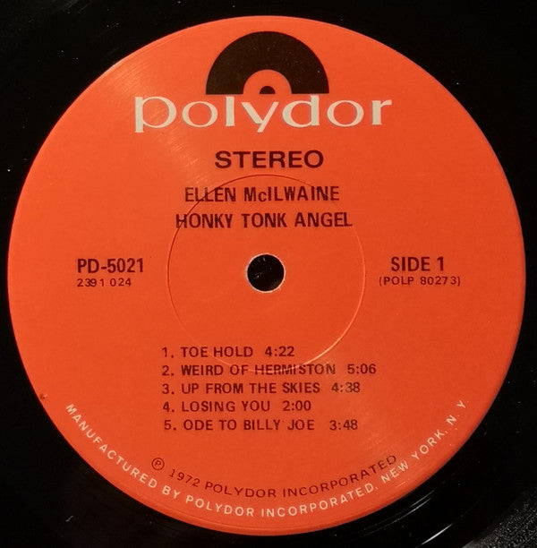 Ellen McIlwaine : Honky Tonk Angel (LP, Album, Scr)