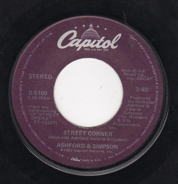 Ashford & Simpson : Street Corner (7", Single, Win)