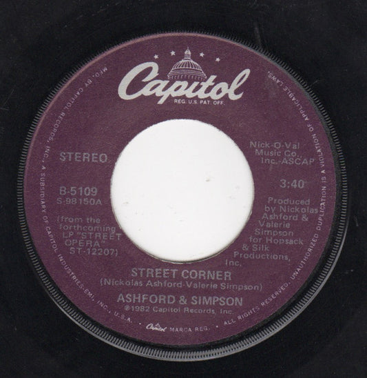 Ashford & Simpson : Street Corner (7", Single, Win)
