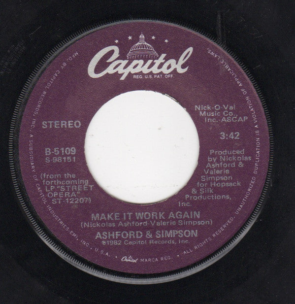 Ashford & Simpson : Street Corner (7", Single, Win)