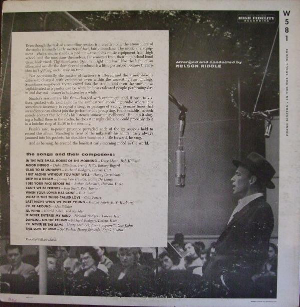 Frank Sinatra : In The Wee Small Hours (LP, Album, Mono, Scr)