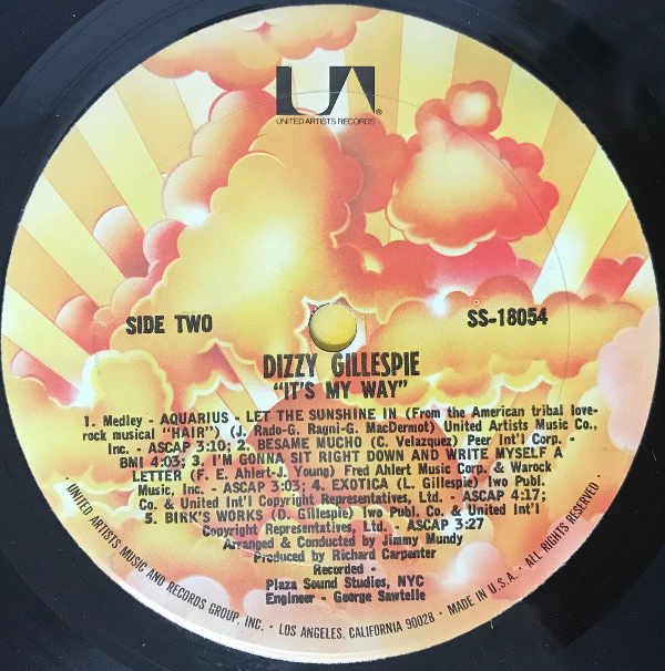 Dizzy Gillespie : It's My Way (LP, Album)