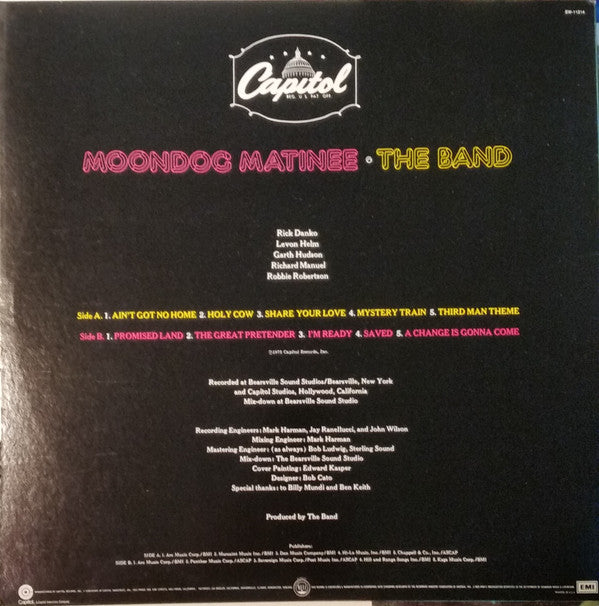 The Band : Moondog Matinee (LP, Album, Win)
