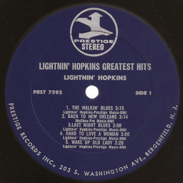 Lightnin' Hopkins : Greatest Hits! (LP, Comp)