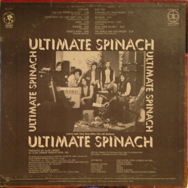 Ultimate Spinach : Ultimate Spinach (LP, Album)