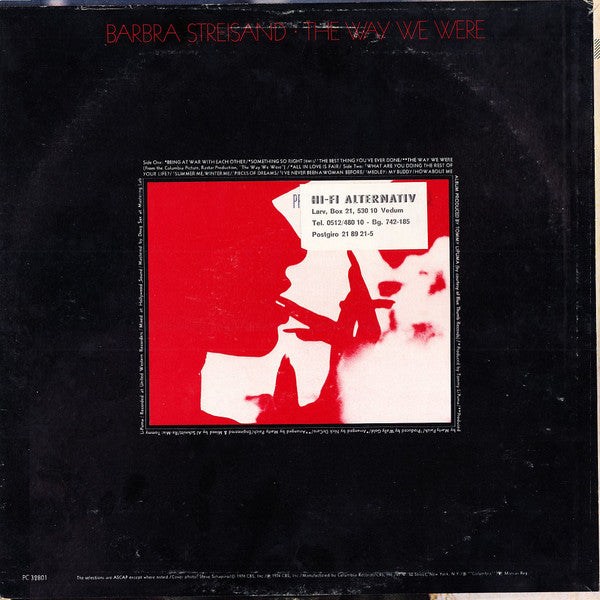 Barbra Streisand : The Way We Were (LP, Album, Ter)