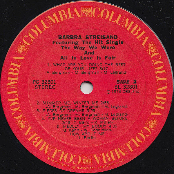 Barbra Streisand : The Way We Were (LP, Album, Ter)