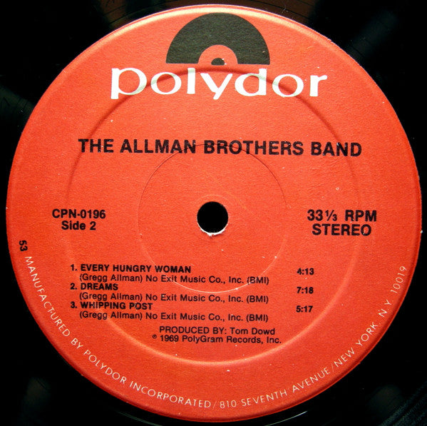 The Allman Brothers Band : The Allman Brothers Band (LP, Album, RE)