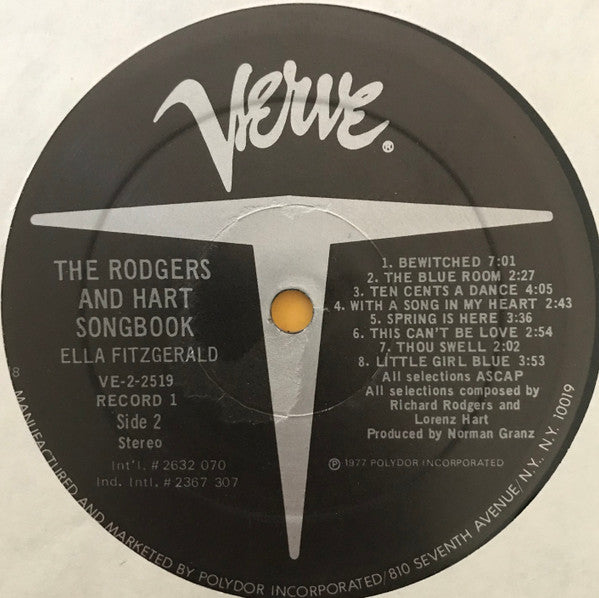 Ella Fitzgerald : The Rodgers And Hart Songbook (2xLP, Album, RE, Pre)