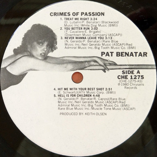 Pat Benatar : Crimes Of Passion (LP, Album, Club, CRC)