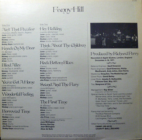 Fanny (2) : Fanny Hill (LP, Album)