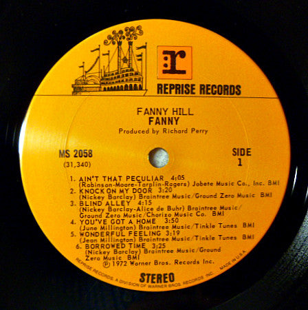 Fanny (2) : Fanny Hill (LP, Album)