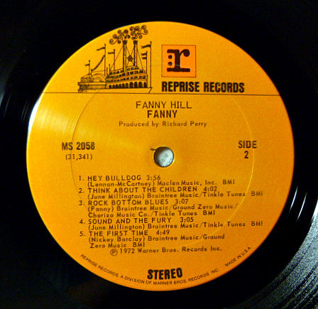Fanny (2) : Fanny Hill (LP, Album)