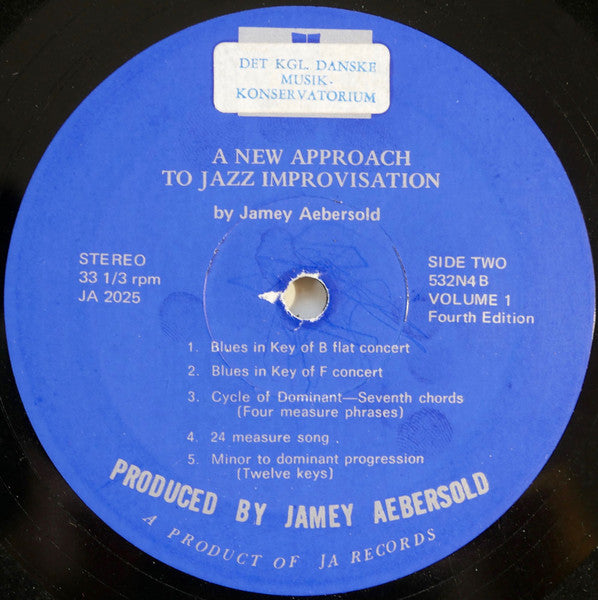 Jamey Aebersold : A New Approach To Jazz Improvisation (Volume 1 - Fourth Edition) (LP)
