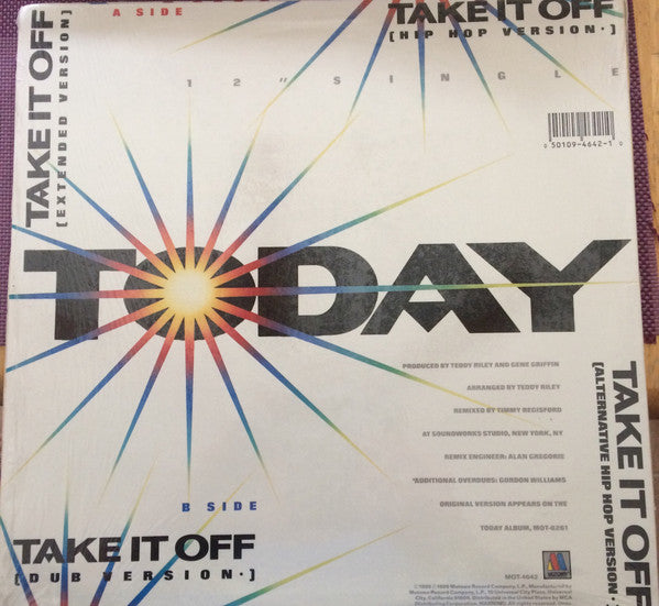 Today : Take It Off (12", Single)
