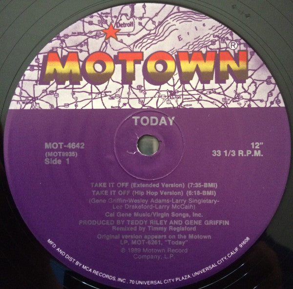 Today : Take It Off (12", Single)