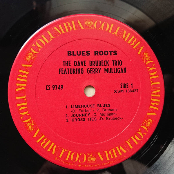 The Dave Brubeck Trio Featuring Gerry Mulligan : Blues Roots (LP, Album, Pit)