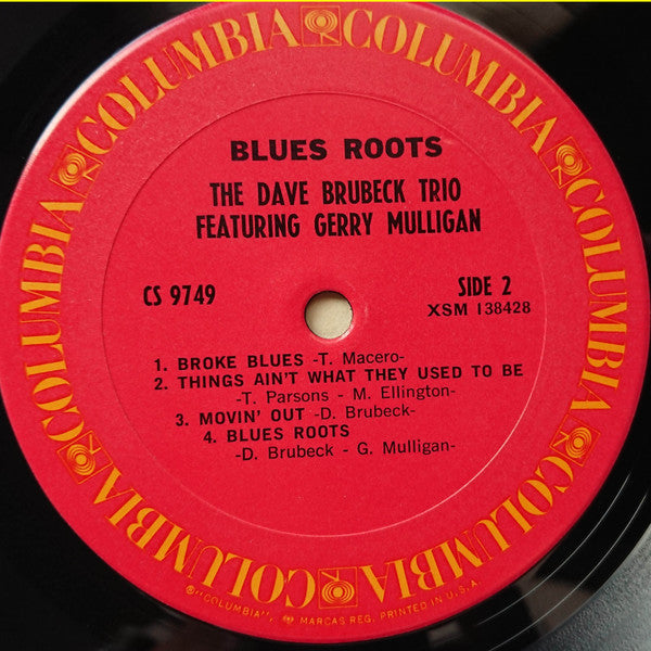 The Dave Brubeck Trio Featuring Gerry Mulligan : Blues Roots (LP, Album, Pit)