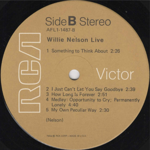Willie Nelson : Willie Nelson Live (LP, Album, Comp, RP, Ind)