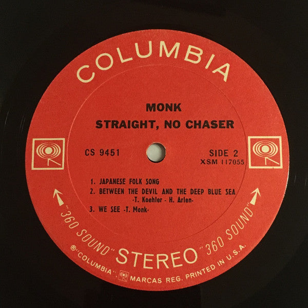 Monk* : Straight, No Chaser (LP, Album, Pit)